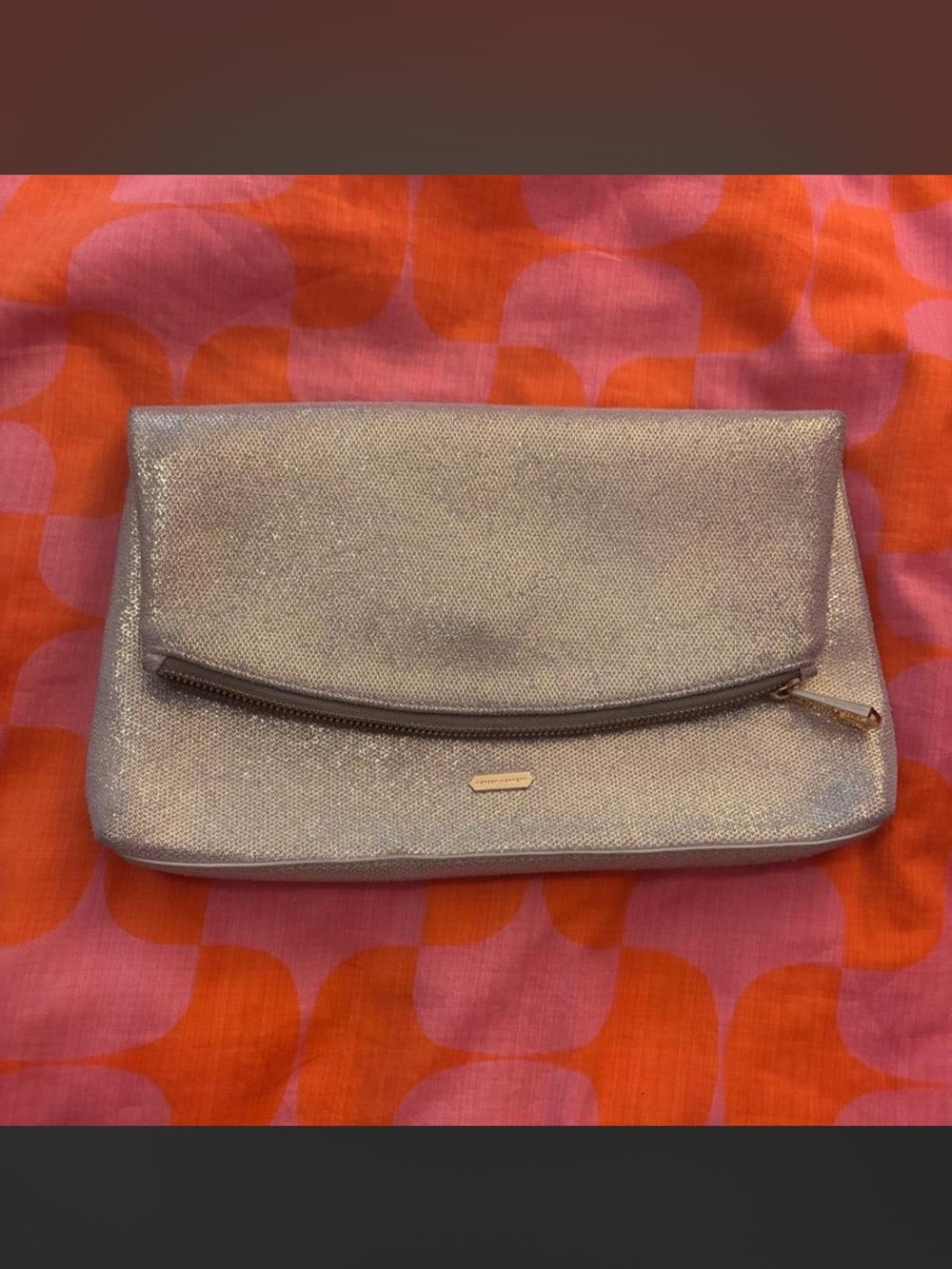 Metallic Gold Fold-Over Clutch